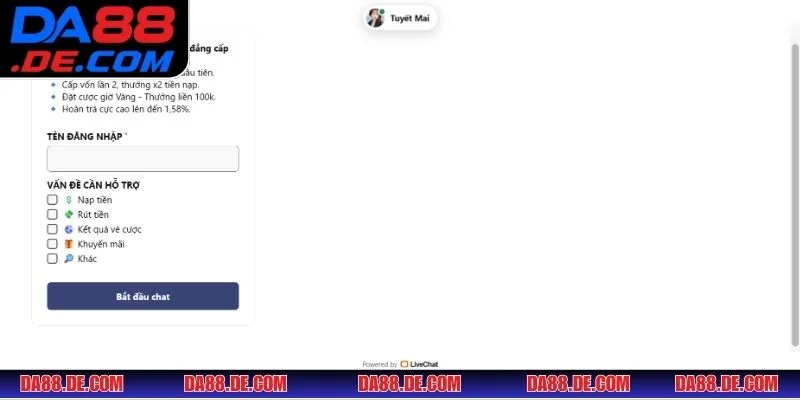 Đa dạng kênh liên hệ DA88, tiện lợi và dễ tiếp cận