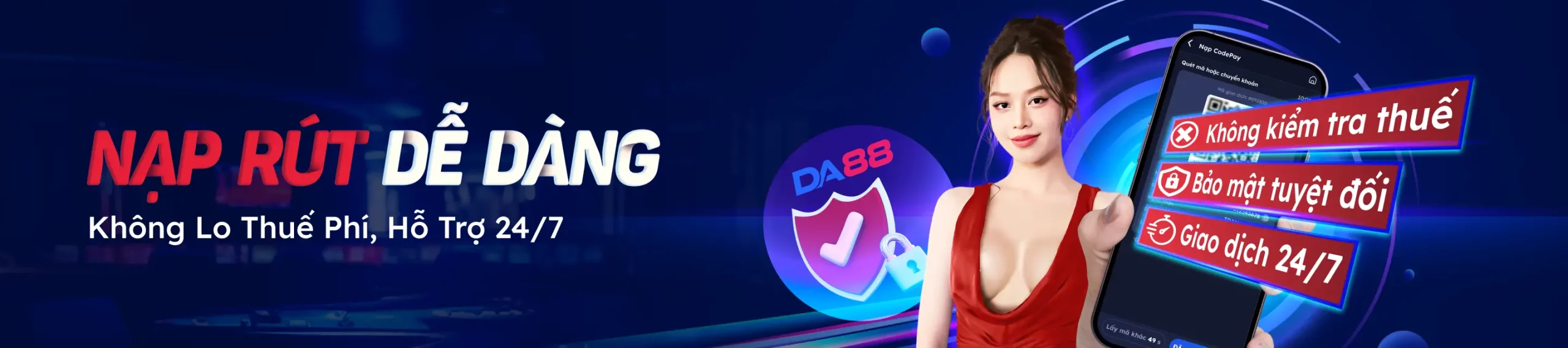 Nạp rút dễ dàng chơi game thắng lớn