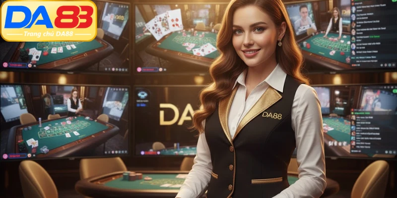 Sòng bài trực tuyến DA88 Live Casino đẳng cấp với các Dealer chia bài thực tế ảo 4K